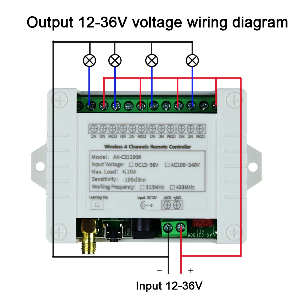Multi-Channel Wireless Switch – 12V1000M Range - Image 4