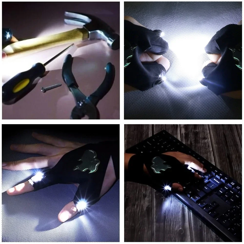 Waterproof LED Flashlight Gloves - USB Rechargeable - Image 4