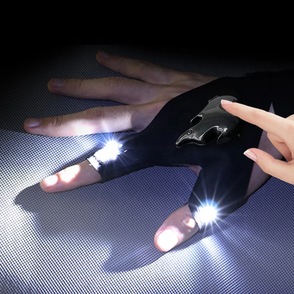 Waterproof LED Flashlight Gloves - USB Rechargeable