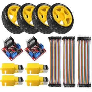 Dual H-Bridge Motor Module Kit with 4 TT Motors