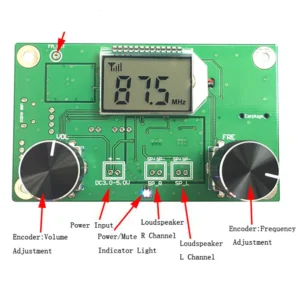 FM Radio Receiver Module with LCD Display for DIY Projects